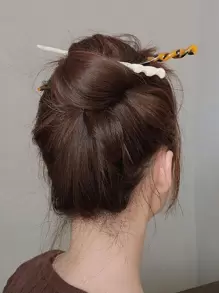 1/2/4/5/6个装不对称醋酸纤维复古时尚发夹/发卡，学习用品，发饰