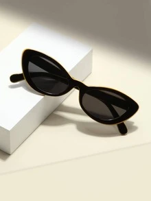 1入甜蜜涼爽香料貓眼女士太陽眼鏡女士眼鏡 - 黑色 - 查看 2