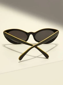 1入甜蜜涼爽香料貓眼女士太陽眼鏡女士眼鏡 - 黑色 - 查看 4