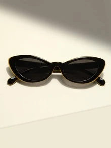 1入甜蜜涼爽香料貓眼女士太陽眼鏡女士眼鏡 - 黑色 - 查看 3