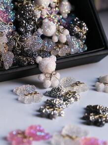 4pcs Bear Design DIY Jewelry Accessory - White - View 5