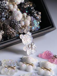 4pcs Bear Design DIY Jewelry Accessory - White - View 6