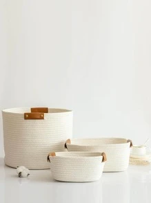 1入組化妝品&玩具&雜物收納籃 - 白色 - 查看 1
