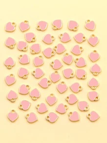 50pcs/Set Heart DIY Pendant Valentines - Baby Pink - View 1