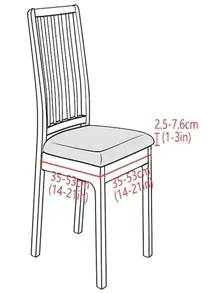 1 pièce unicolore chaise siège simple en polyester Coussin de chaise Couverture pour domicile
