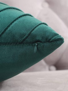 1pc/2PCS Christmas Green Velvet Throw Pillow Covers 18x18 Pack Of 2 With Gold Leather Forest Green Decorative Couch Pillowcase Luxury Modern Pillow Cover For Living Room Bedroom Sofa Cushion Bed - Dark Green - View 3