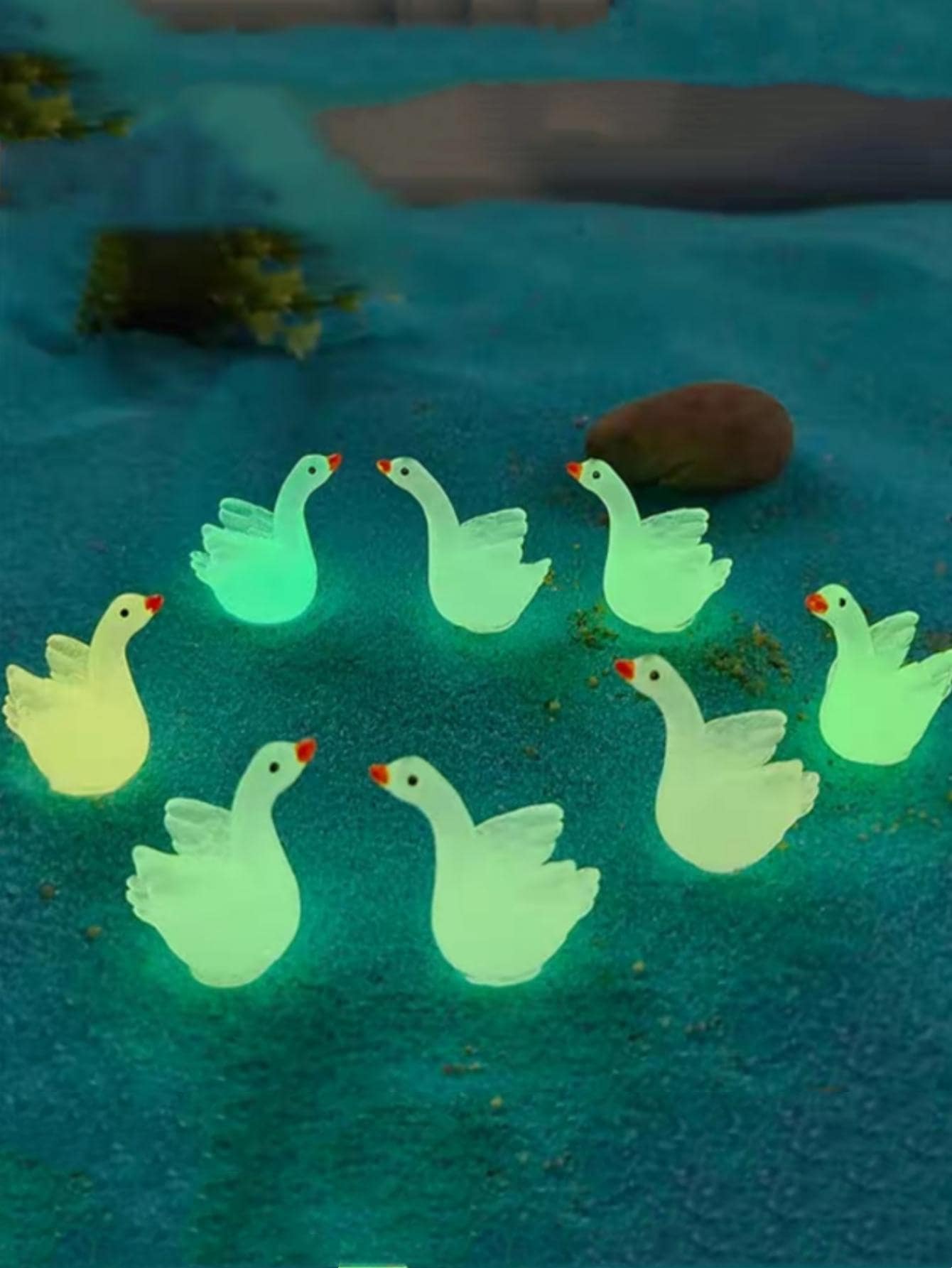 6pcs Swan Design Garden Decoration Craft - Multicolor - View 1