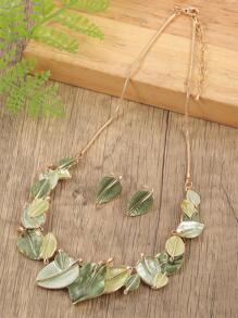 3 Cái/bộ Thời Trang Hợp Kim Kẽm Lá Trang Trí Bộ Trang Sức Cho Phụ Nữ Để Trang Trí Hàng Ngày - màu xanh lá - Xem 8