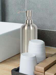 1pc Stainless Steel Lotion Dispenser - Silver - View 3