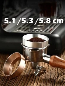 1pc Stainless Steel Coffee Ring Back To School - Silver - View 6