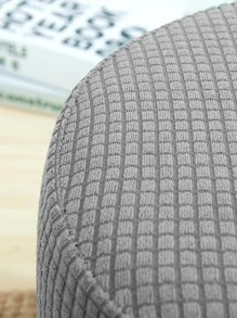 1 Pc Small Size Elastic Water Resistant Round Pouf/Ottoman Cover, For Living Room & Dining Room