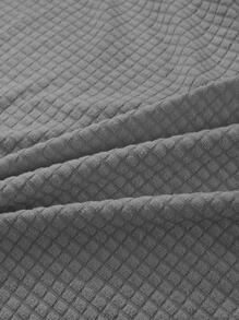 1 Pc Small Size Elastic Water Resistant Round Pouf/Ottoman Cover, For Living Room & Dining Room