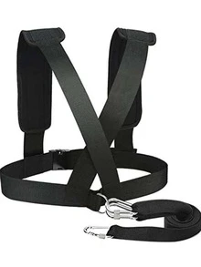 Fitness Sled Workout Harness Exercise Speed Trainer With Pull Strap For Resistance Training - Black - View 1