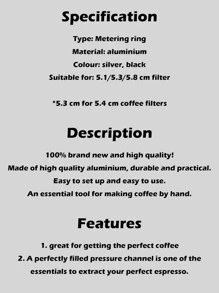 1pc Stainless Steel Coffee Ring Back To School - Silver - View 5