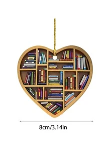 1pc Heart Design Wall Hanging - Yellow - View 2