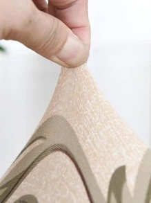 1 Tấm Bọc Ghế Họa Tiết Hoa Lá, Bọc Ghế Polyester Hiện Đại Cho Gia Đình - Màu be - Xem 6