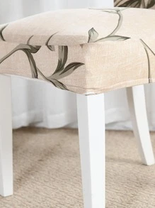 1 Tấm Bọc Ghế Họa Tiết Hoa Lá, Bọc Ghế Polyester Hiện Đại Cho Gia Đình - Màu be - Xem 4