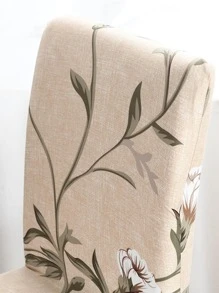 1 Tấm Bọc Ghế Họa Tiết Hoa Lá, Bọc Ghế Polyester Hiện Đại Cho Gia Đình - Màu be - Xem 3