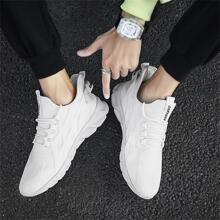 Damyuan Mens Running Shoes Light Comfort Casual Sport Mesh Sneakers Work Gym Slip on Tennis Walking Cross Trainer - 白色 - 查看 7