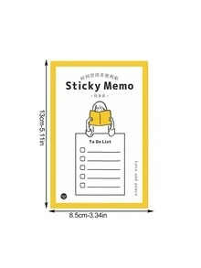 30pcs Figure Graphic Sticky Note, Creative Multi-purpose Easy To Post Writable Checklist Sticky Note For School Student, Office - Yellow - View 6