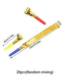 20 chiếc máy thổi tiệc màu ngẫu nhiên - Nhiều màu - Xem 7