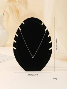 1入組素色珠寶展示架 - 黑色 - 查看 4