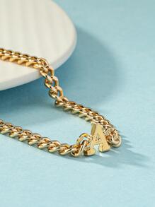 1入組時尚字母吊墜項鍊適合女士日常裝飾