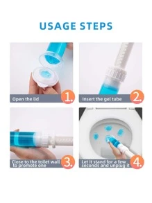 1pc Toilet Deodorant, Household Toilet Petal Shaped Toilet Cleaning Gel, Toilet Cleaner,Back To School Supplies - Pink - View 3