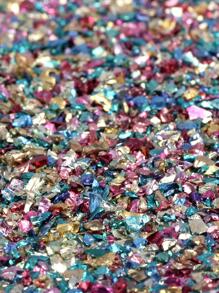1pack 2-4mm 45g/Pack Fashionable Art Crushed Glass Nail Asymmetrical Glass Sand DIY Jewelry Accessory For Women For DIY Jewelry Making