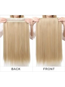 Clip In Long Straight Synthetic Hair Extension - Gold - View 1
