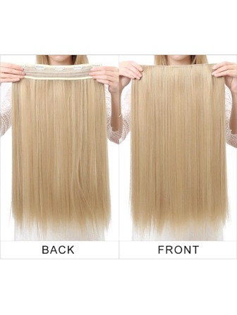 夾片長款直筒人類接髮