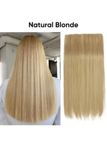 Clip In Long Straight Synthetic Hair Extension - Gold - View 8