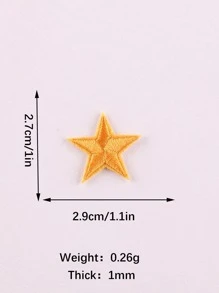 33 Cái/bộ Hình Ngôi Sao Sắt-Trên Miếng Dán Sáng Tạo Polyester Tự Làm Quần Áo Phụ Kiện May Vá - Nhiều màu - Xem 5