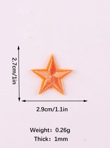 33 Cái/bộ Hình Ngôi Sao Sắt-Trên Miếng Dán Sáng Tạo Polyester Tự Làm Quần Áo Phụ Kiện May Vá - Nhiều màu - Xem 4