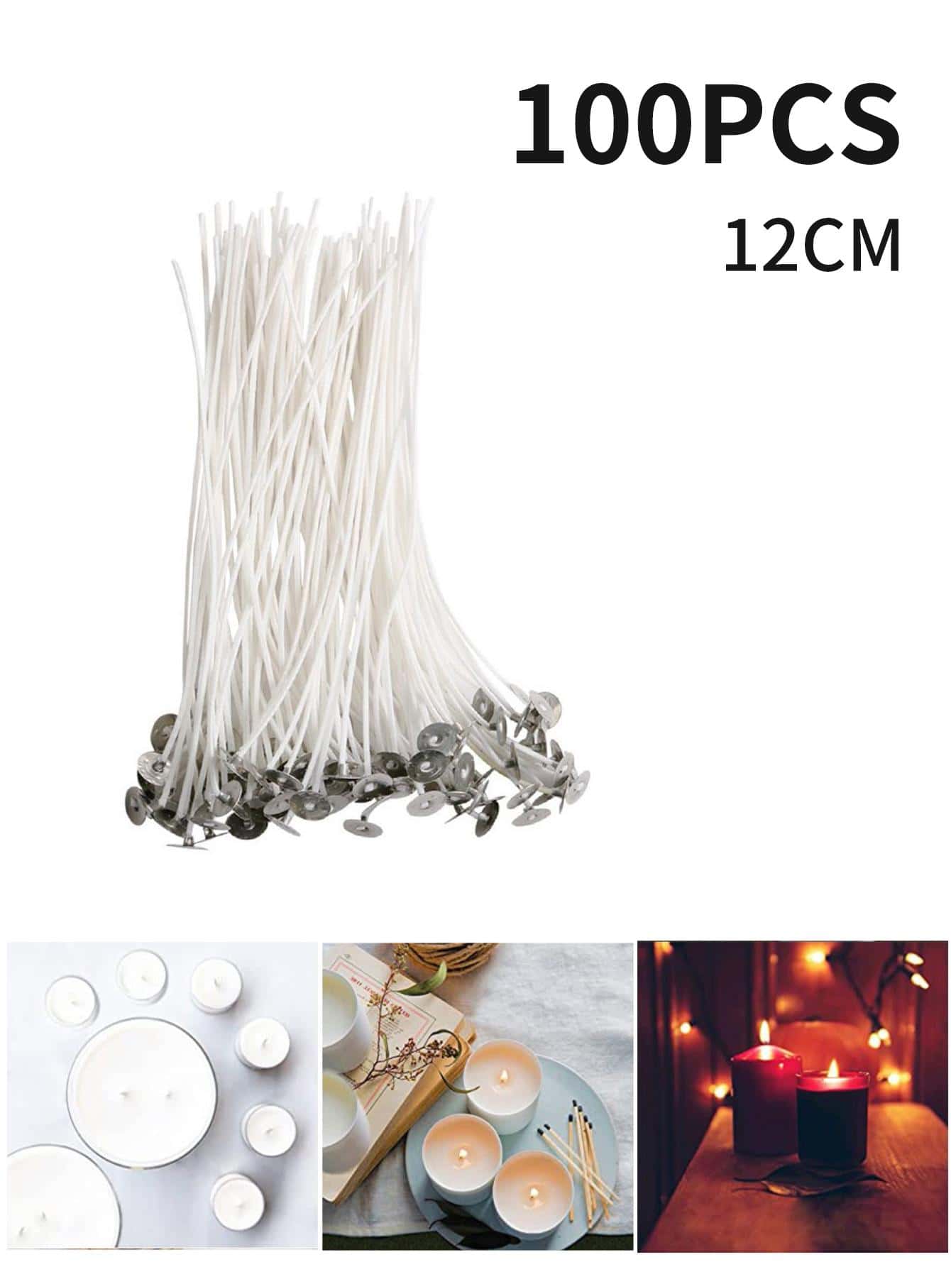 100入組燭芯座 - 白色 - 查看 1
