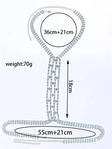 Men Rhinestone Decor Body Chain