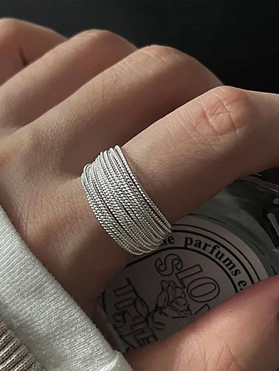 1 pezzo Anello per dita a strati multipli con apertura asimmetrica