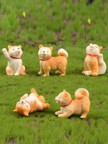 1 cái Cartoon Dog Đồ thủ công trang trí, đồ trang trí nghệ thuật dễ thương để trang trí nhà cửa - Màu vàng - Xem 1