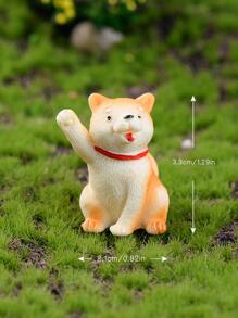 1 cái Cartoon Dog Đồ thủ công trang trí, đồ trang trí nghệ thuật dễ thương để trang trí nhà cửa - Màu vàng - Xem 2