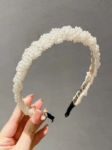 Faux Pearl Decor Headband
