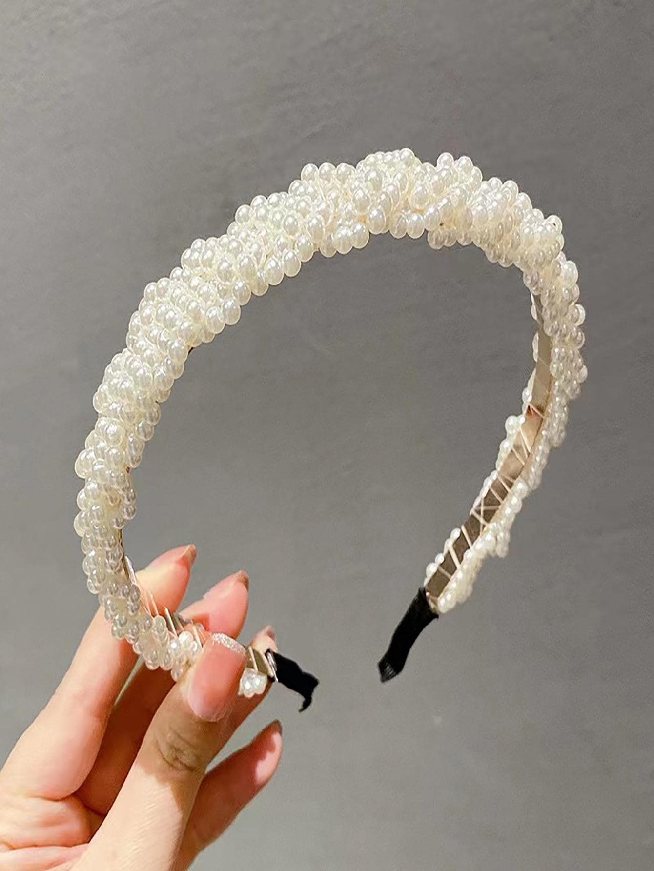 Faux Pearl Decor Headband