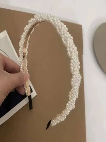 Faux Pearl Decor Headband