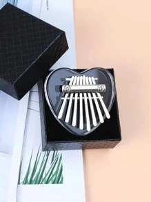 1pc Kalimba Thumb Piano, 8 Keys Mini Kalimba Transparent Bear Crystal Thumb Piano Acoustic Finger Piano Music Instrument - Multicolor - View 5
