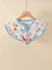 1 Pc Tulip Pattern Women Detachable Collar, Women Scarf