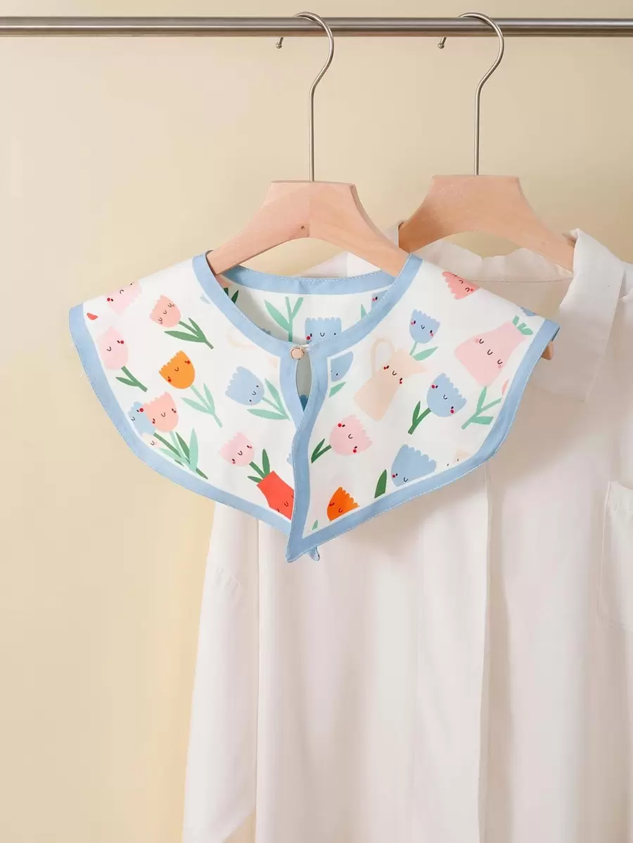 1 Pc Tulip Pattern Women Detachable Collar, Women Scarf