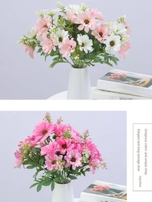 1pc Artificial Flower Bouquet, Purple Polyester Fake Flower Bundle, For Home Decor - Purple - View 6