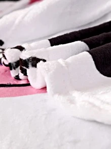 1pc Cow Pattern Blanket, Cute Flannelette Throw Blanket, For Home, Gift - Multicolor - View 6