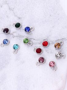 12pcs/set Fashionable Zinc Alloy Cubic Zirconia DIY Pendant For Women For DIY Jewelry Making