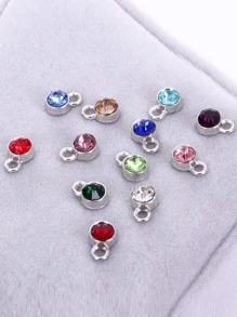 12pcs/set Fashionable Zinc Alloy Cubic Zirconia DIY Pendant For Women For DIY Jewelry Making