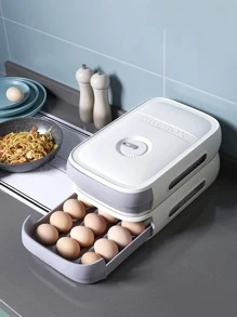 1入組雙色雞蛋收納盒 - 藍色 - 查看 3